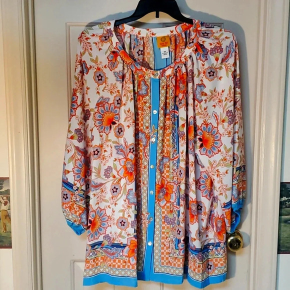 Ruby Road woman Button Front Blouse, sz 3x - Picture 1 of 3